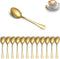 Gold Teaspoons Set of 12, Stainless Steel Soup, Dessert, Coffee, Stirring Spoons for Home or Restaurant