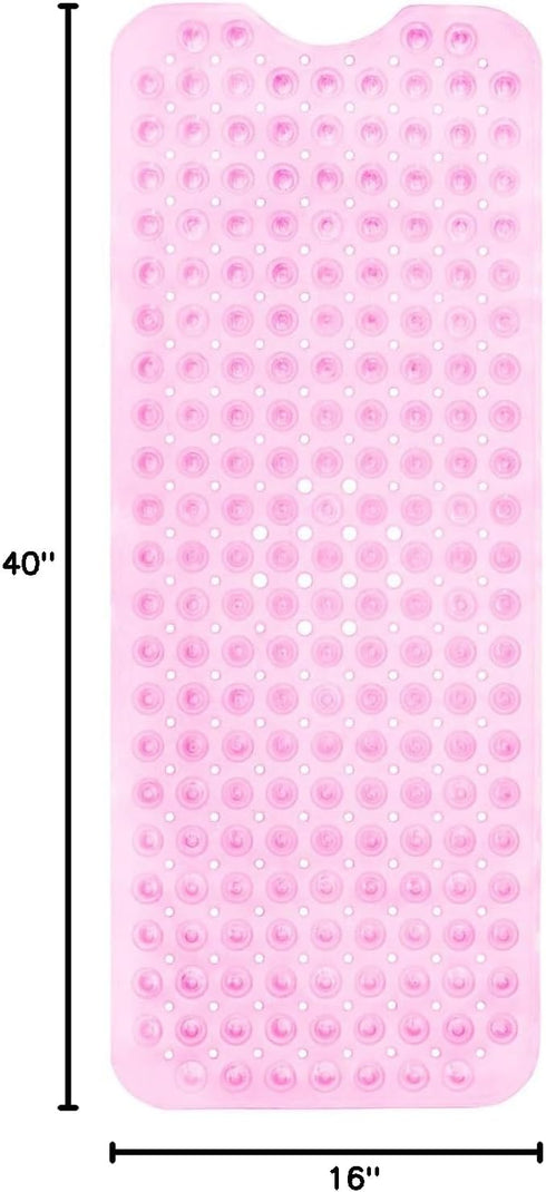 40 16 Inch (40x16 1-Pack) ENKOSI Bath Mat - Large Non Slip Bathtub & Shower Mat - Extra Long x Bathroom Mats for Tub
