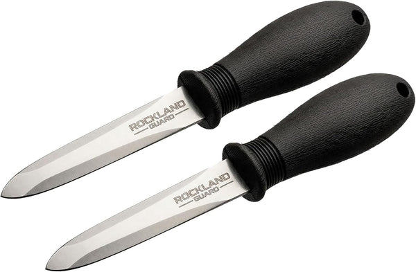 Rockland Guard Oyster Shucking Knife 2-Pack - 3.5 Heavy Duty 420 Stainless