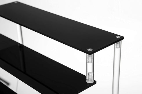 ihomecooker 3 Tier Black Acrylic Display Riser - Cupcake Stand Display Shelf for Decoration, Collection, Makeup