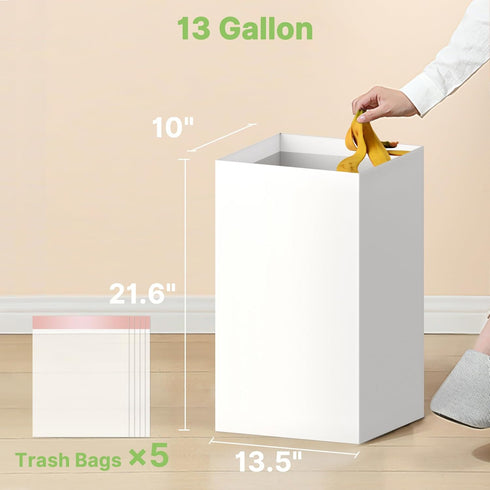 4 Pack 13 (21.6" 13.5" 10" Magicheap Extra Large Disposable Trash Cans, Reusable Portable Garbage Can, Gallon H x W x