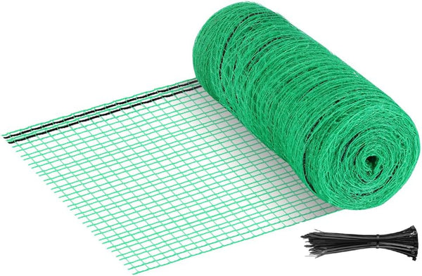 Plastic Garden Fence 5x100 FT Deer Fence Netting, Temporary Mesh Fencing Animal