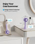 Gaiatop Mini Portable Fan, Powerful Handheld Fan, Cute Design 3 Speed Personal Small Desk Fan with Base, Lightweight Makeup USB Rechargeable Fan for Stylish Girl Women Travel Indoor Outdoor Purple by Gaiatop