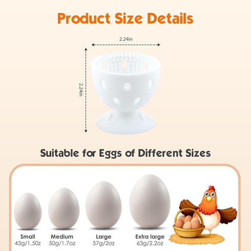 WAMEIJU Egg Brush Cleaner, Egg Cleaner Scrubber for Fresh Eggs, Cute Chick Shaped Silicone Egg Washer, Reusable