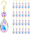 25pcs 38mm Crystal Teardrop Chandelier Parts,Suncatcher Crystal Prisms Hanging for Windows/Wedding Christmas