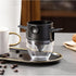 Pour Over Coffee Dripper: Reusable Stainless Steel Over Coffee Filters Mini Collapsible Paperless Single Serve Coffee Maker Cup With Stand for Home Office Travel Camping, 2.5*2.5*3in, Black