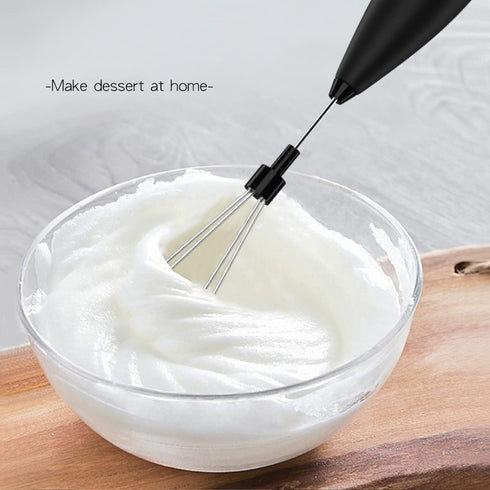 Double Whisk Milk Frother Handheld Electric Mixer, Egg Beater, Foam Maker for Coffee, Latte, Cappuccino
