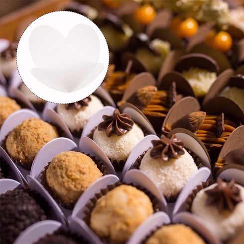Chocolate Paper Candy Cups, 200pcs Truffle Wrappers, Cupcake Muffin Case Trays for Baby Showers, Bridal Shower, Wedding