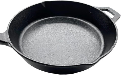 Nexgrill 10" Round Cast Iron Skillet, Pre-Seasoned for BBQ & Outdoor Cooking, Heavy-Duty