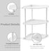 3 9.5x9.5x15.7 Inch, Countertop Sezanrpt Tier Acrylic Corner Shelf Organizer Storage White Corner Shelf for Bathroom
