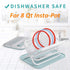 Silicone Sealing Ring for Instant Pot 8Qt, Fits Various Models, 2 Pack in Sky Blue & Cherry Red