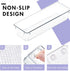 HOUSE DAY 8 PCS Desk Drawer Organizer Bins, 9*3*2" Clear Organizers with Silicone Pads for Makeup, Kitchen, Office