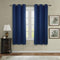 SINGINGLORY Navy Blue Blackout Curtains - 42 x 63 Inches Long Panels Set of 2 Linen Textured Thermal Insulated