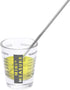 Kolder Mini Measure Heavy Glass, 20-Incremental Measurements, Multi-Purpose Liquid and Dry Measuring Shot Glass, Black