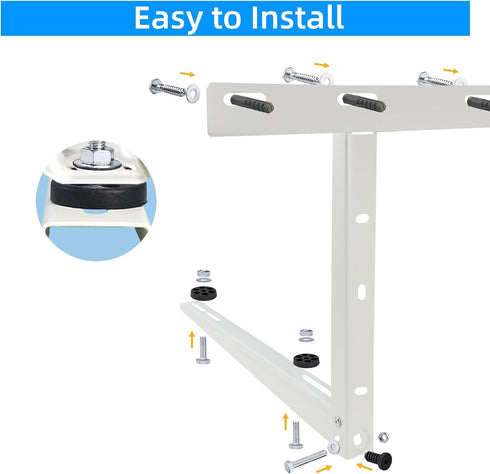 Qualward Mini Split Wall Mounting Bracket for Universal Ductless Air Conditioners, Heavy Duty Support Bracket for AC,