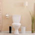 Blue Donuts Toilet Brush Holder with Bamboo Top - Black