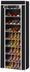 Kennkari 9 Tier Shoe Rack with Dustproof Cover, Free Standing Shoes Organizer, Narrow
