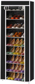 Kennkari 9 Tier Shoe Rack with Dustproof Cover, Free Standing Shoes Organizer, Narrow