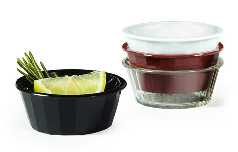 G.E.T. ER-020-W White 2 oz. Fluted Ramekin, Break Resistant, Pack of 12