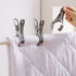 Outdoor Heavy Duty Clothespins, 10 Pack Large Stainless Steel Quilt Clips, Beach Towel Clips, Rubber Tipped Metal