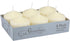 Stonebriar 6 Pack Tall 3 x 3 Inch 18 Hour Long Burning Unscented Ivory Wax Pillar Candles