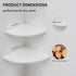 7inch Set 2 White Corner Shelf, Wall Mount Natural Oak Wood Floating Corner Wall Shelf Round End Small Corner