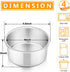 P&P CHEF Set of 4 Cake Pans, Stainless Steel Round Baking Tins for Birthday Wedding, Leak-proof & Easy Clean, 4 Inch.