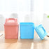 QLFJ-FurDec 2 4 Pcs Plastic Mini Wastebasket Trash Can with Swing Lid with Rolls of Trash Bags, Tiny Desktop Waste