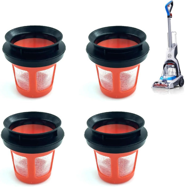FH50700 Replacement Filter for Hoover PowerDash Pet - 4 Pack Vacuum Filter Strainer and Rubber Gasket