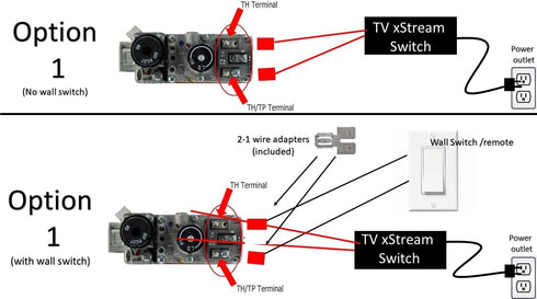 WiFi Smart Switch Fireplace Remote Control ON/Off for Voice Activated Millivolt Gas Valve