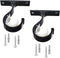 Curtain Rod Brackets 2pcs, Black Curtain Rod Holder for Drapery Rod with Diameter 1-1/8"(28mm) Installed to The Ceiling