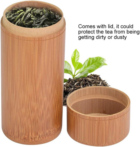 Mumusuki Tea Jar, Portable Sealed Tube Tea Storage Box for Farmhouse Kitchen Counter (M)