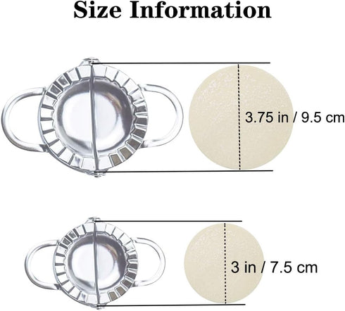 AUAM Stainless Steel Dumpling Ravioli Maker Press, 2 Pack Pierogi Mold for Pastry Pie Making