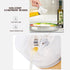Marbrasse 20 OZ Oil Dispenser for Kitchen, Leakproof Glass Bottle with Auto Flip Cap (White)