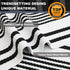 Black and White Striped Outdoor Rug, 27.5"x43", Hand Woven Cotton Washable Doormat