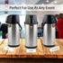 3L/102 Oz Thermal Airpot Coffee Dispenser with Pump, Insulated Stainless Steel Carafe for Hot/Cold Water and Coffee