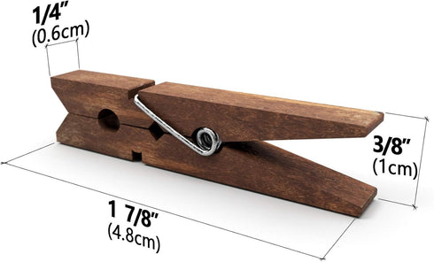 LWR CRAFTS Wooden Small Clothespins, 1-7/8" 50 Pieces Per Pack, Jacobean