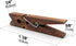 LWR CRAFTS Wooden Small Clothespins, 1-7/8" 50 Pieces Per Pack, Jacobean