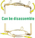 YOLIFE Gold Tea Cup Holder Display Stand - Metal Rack for 6 Cups and Saucers, Foldable Organizer