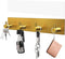 VIS'V Wall Mount Key Holder, Large Self Adhesive Metal Key Rail with 4 Hooks, Keychain Holder Gold