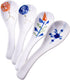 Japanese Ceramic Soup Spoons, 4 Pieces Porcelain Spoons for Ramen Noodle Oat