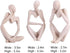 Asng Sandstone Resin Thinker Style Abstract Sculpture Statue Collectible Figurines Home Office Bookshelf Desktop Decor