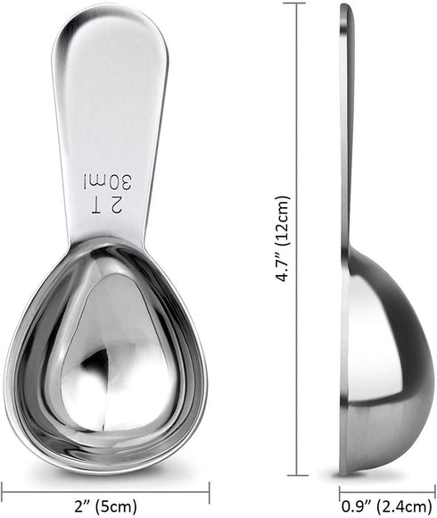 izelokay 2 30ML Coffee Scoop, Stainless Steel Table Spoon
