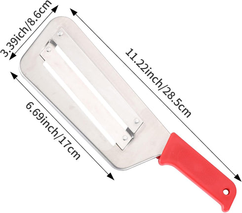 Cabbage Chopper Shredder, 2 Pack Cabbage Cutter Knife Kitchen Slicer Sauerkraut Cutter Coleslaw Grater, Sharp Stainless Steel Blades, Black & Red Handle by Edgnb