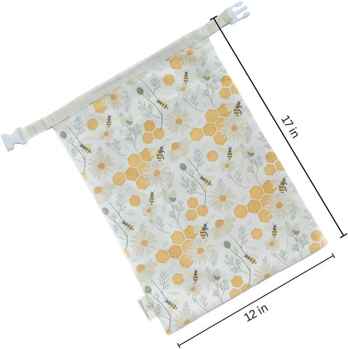 Reliable Rhodes 2 Pack 12x17 Reusable Beeswax Bread Bag Bread Bag for Homemade Sourdough, Beeswax Coated Organic Cotton