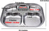 Korean Stainless Steel Divided Plates by KS&E, BPA Free, 5 Compartment Plate Silver, Set of 2
