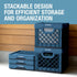 25L (6.6 50 lb CleverMade Collapsible Milk Crate Gal), Capacity Heavy Duty Folding Crate Stackable Storage Crates