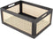 Black Wooden Rattan Storage Basket for Organizing, 14.96"x11.02"x6.30"