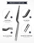 10-inch Cooking Tweezer and Offset Tweezer Set, Tongs Precision Serrated Tips, Stainless Steel Professional Chef Tweezer Kitchen Tools for BBQ, Plating and Serving