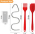 16 26 OZ 10 Vodolo Natural Peanut Butter Stirrer Tool,Nut Butter Mixer Kit Fits - Jars with Silicone Jar Spatula